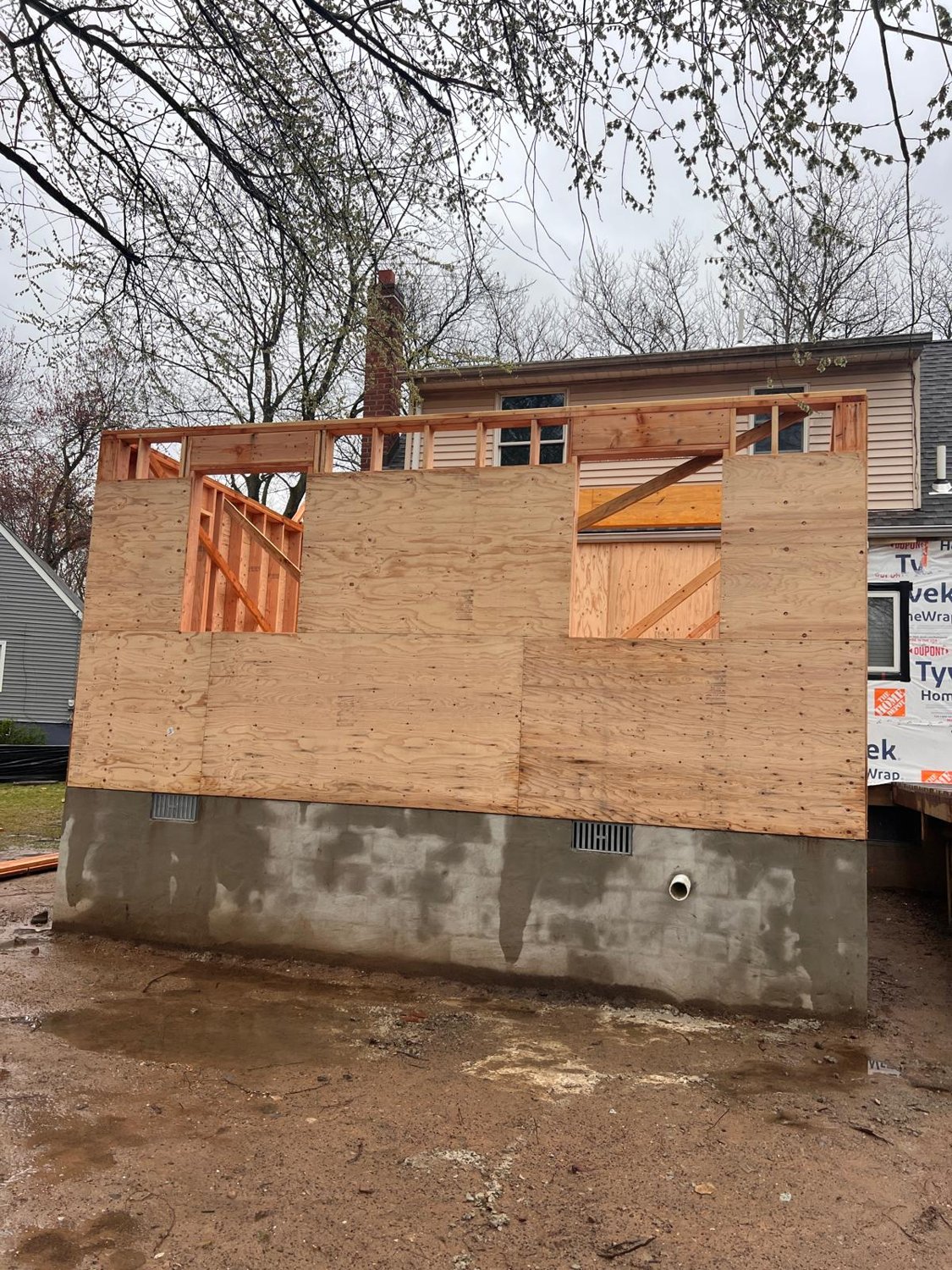 Ground floor extension framing Bergen County NJ Bergen Remodeling