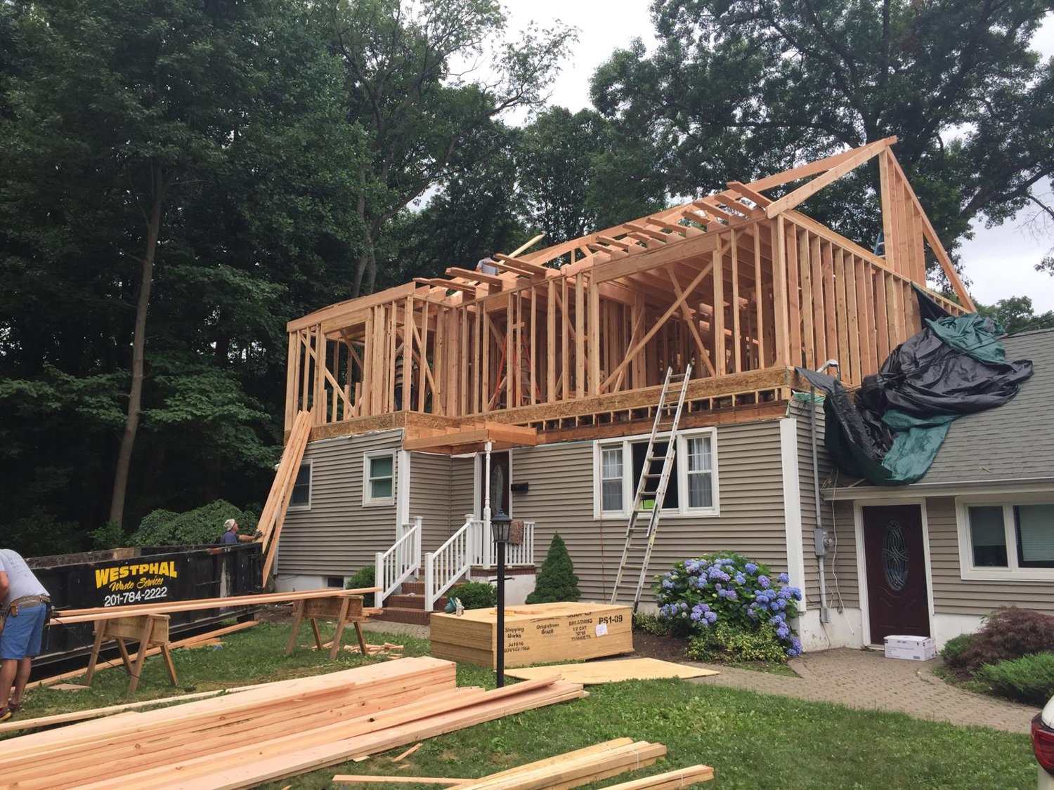 Home addition structural framing Bergen County NJ Bergen Remodeling