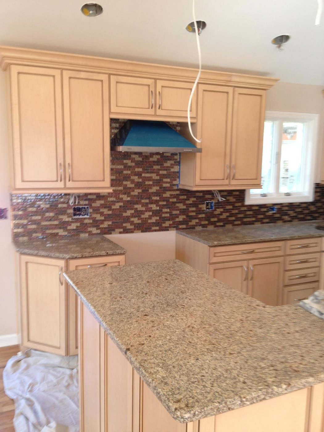 Kitchen renovation granite install in progress Bergen County NJ Bergen Remodeling