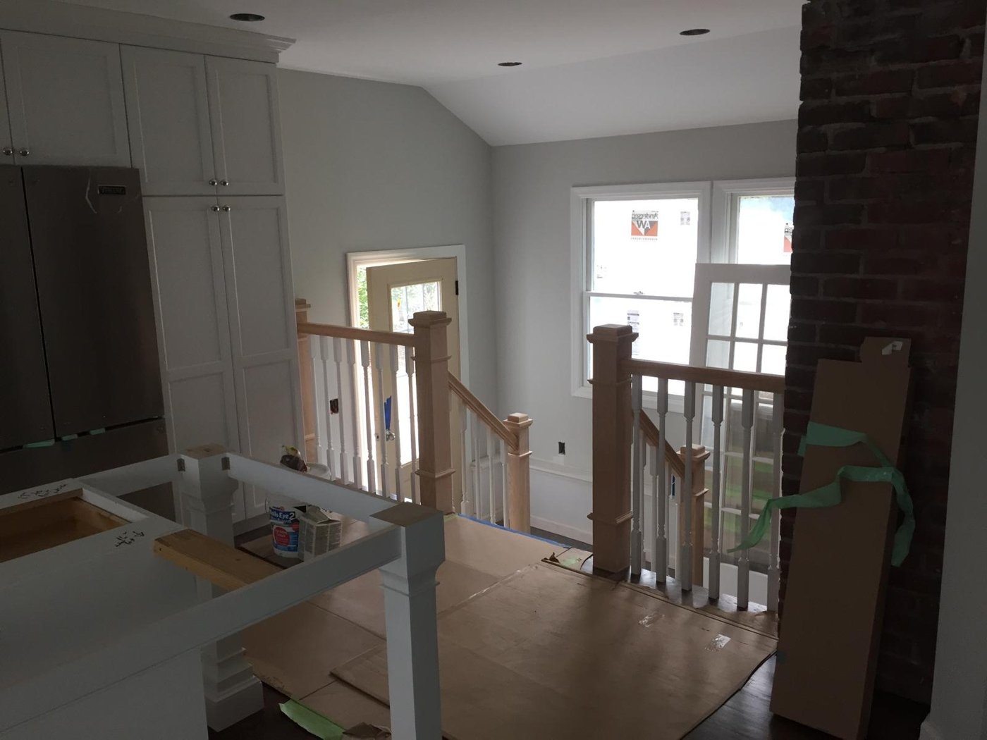 New white quartz kitchen with custom hood Bergen County NJ Bergen Remodeling
